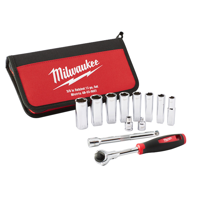 Milwaukee Ráčnový set 3/8" - 12ks