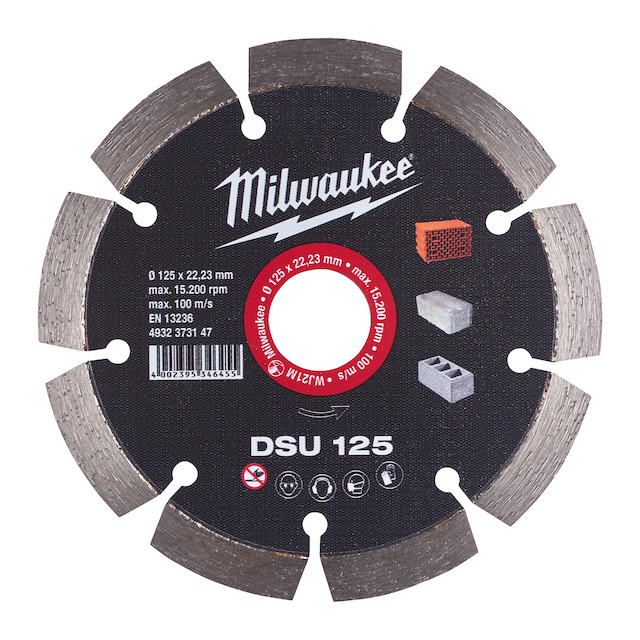 Milwaukee Diamantový kotouč DSU 125 / 22.2 mm