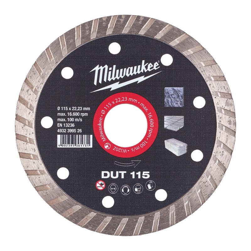 Milwaukee Diamantový kotouč DUT 115 x 22,2 mm