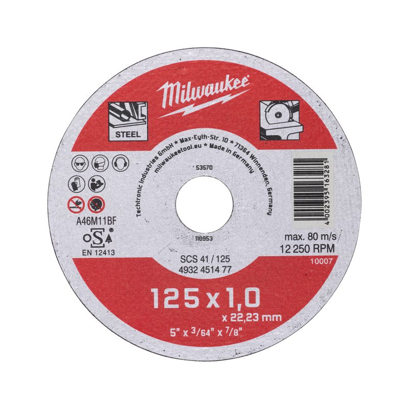 Milwaukee Řezný kotouč Contractor 125X1 - 1ks.