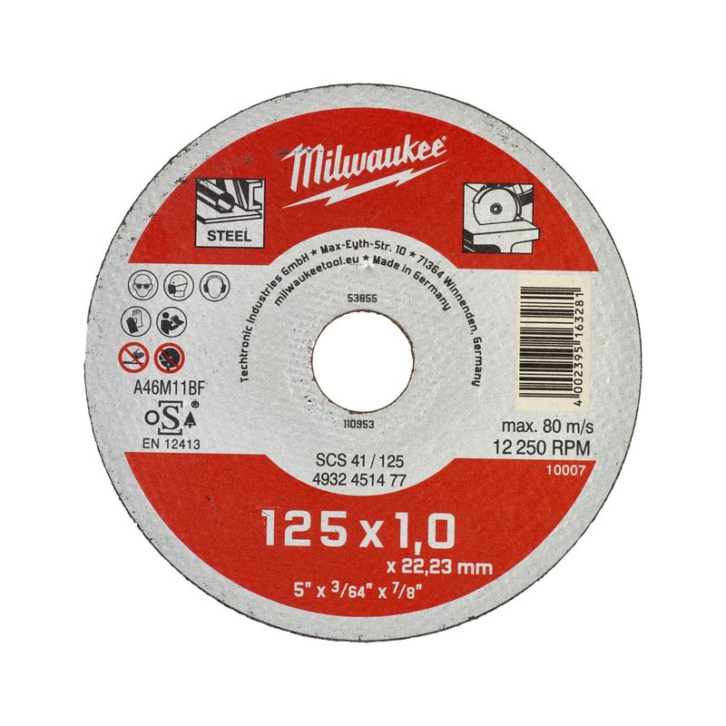 Milwaukee Řezný kotouč Contractor 125X1 - 200ks.