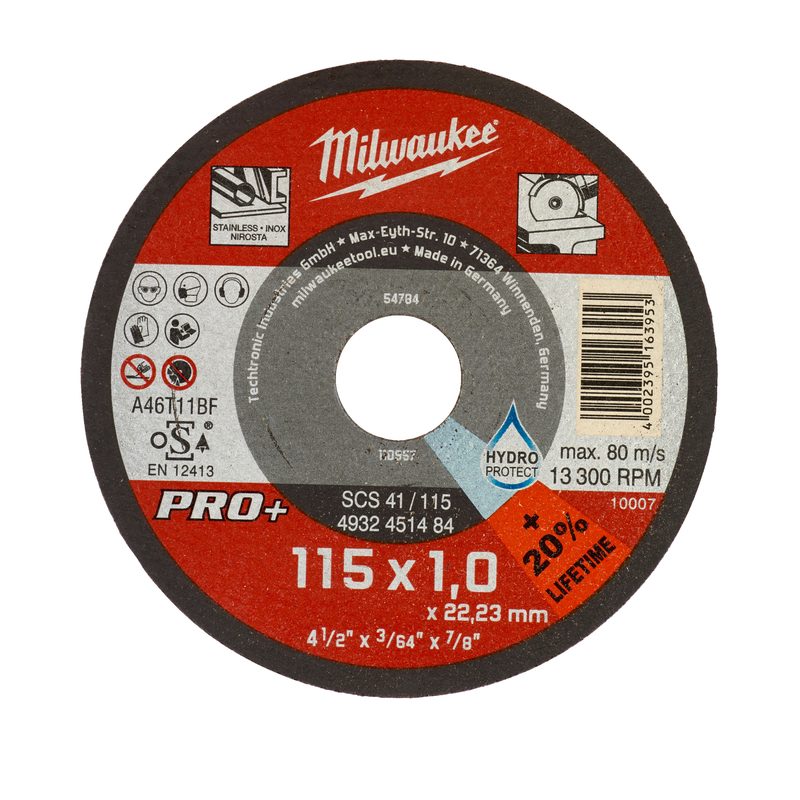 Milwaukee CutWSCS 41/115X1 PRO+ řezný kotouč - 1ks