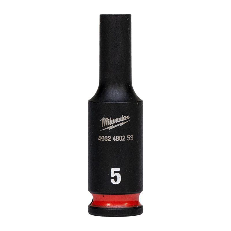 Milwaukee Průmyslové hlavice Shockwave 1/4" HEX 5mm dlouhé