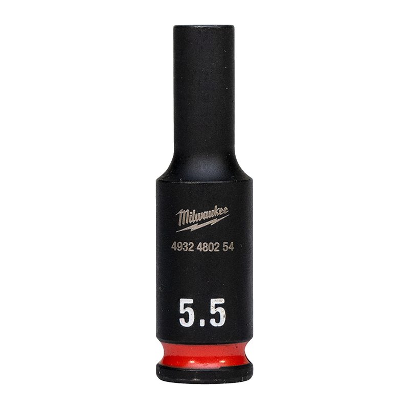 Milwaukee Průmyslové hlavice Shockwave 1/4" HEX 5,5mm dlouhé