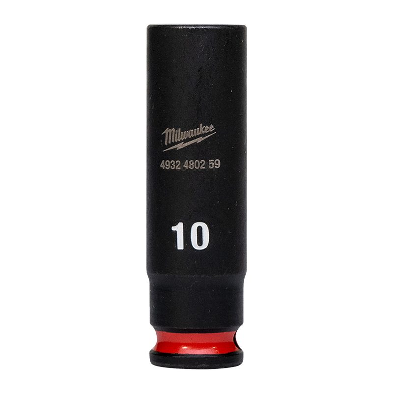 Milwaukee Průmyslové hlavice Shockwave 1/4" HEX 10mm dlouhé