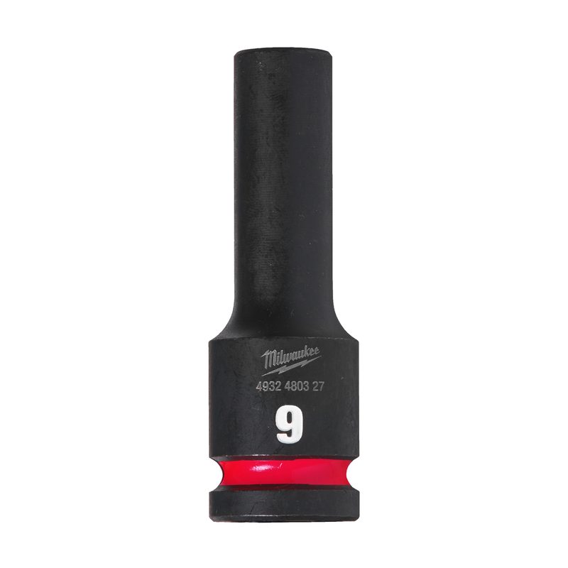 Milwaukee Průmyslové hlavice Shockwave 1/2" HEX 9mm prodloužené