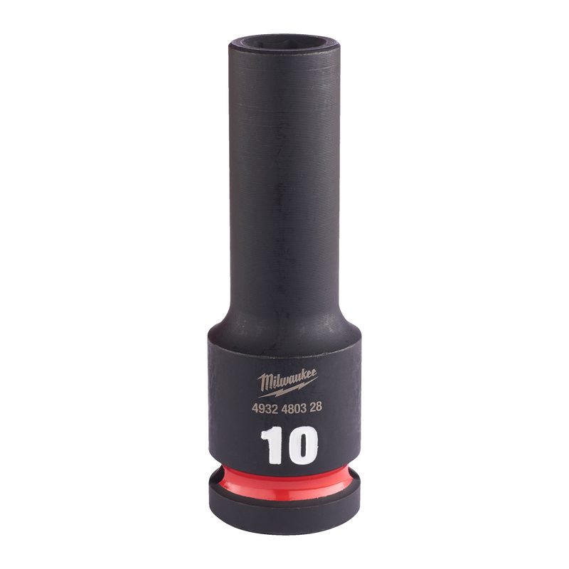 Milwaukee Průmyslové hlavice Shockwave 1/2" HEX 10mm prodloužené