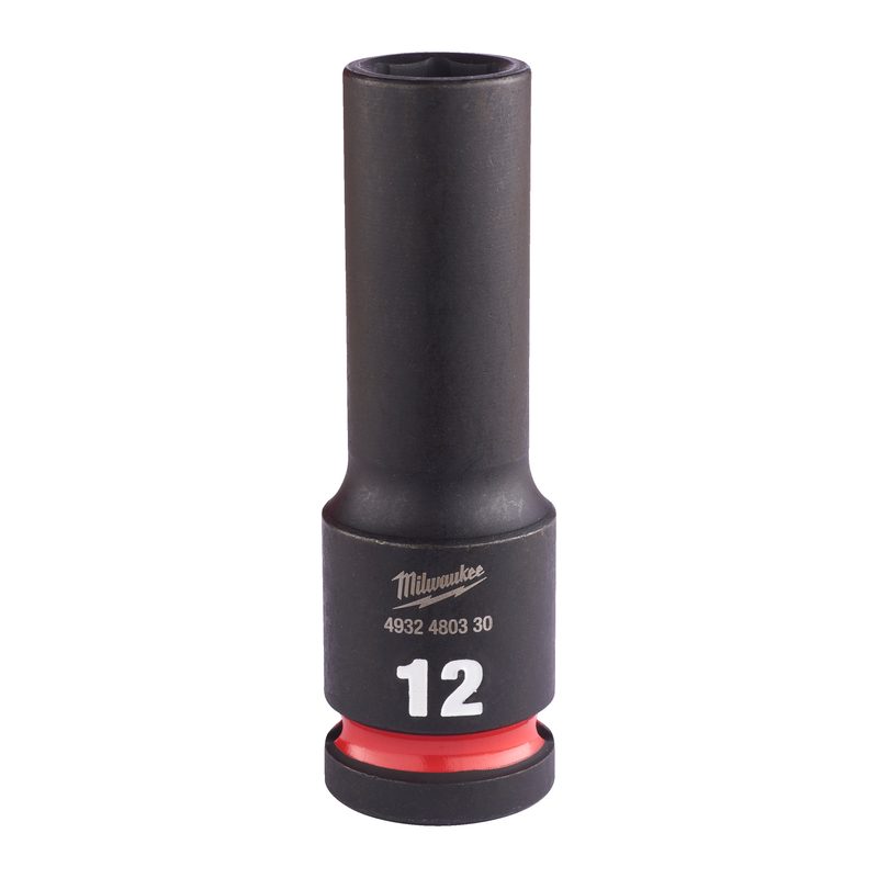Milwaukee Průmyslové hlavice Shockwave 1/2" HEX 12mm prodloužené