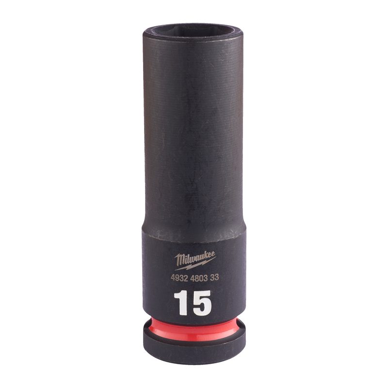 Milwaukee Průmyslové hlavice Shockwave 1/2" HEX 15mm prodloužené