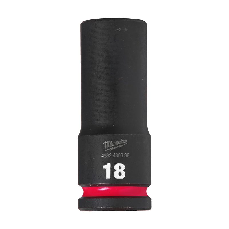 Milwaukee Průmyslové hlavice Shockwave 1/2" HEX 18mm prodloužené