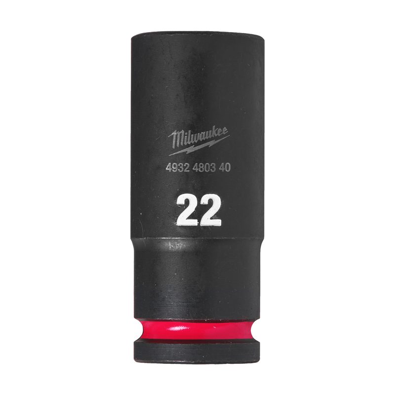 Milwaukee Průmyslové hlavice Shockwave 1/2" HEX 22mm prodloužené