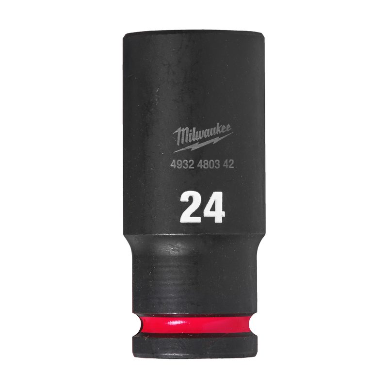 Milwaukee Průmyslové hlavice Shockwave 1/2" HEX 24mm prodloužené