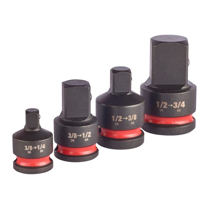 Milwaukee Průmyslové hlavice Shockwave 1/2" HEX adaptér set-4ks