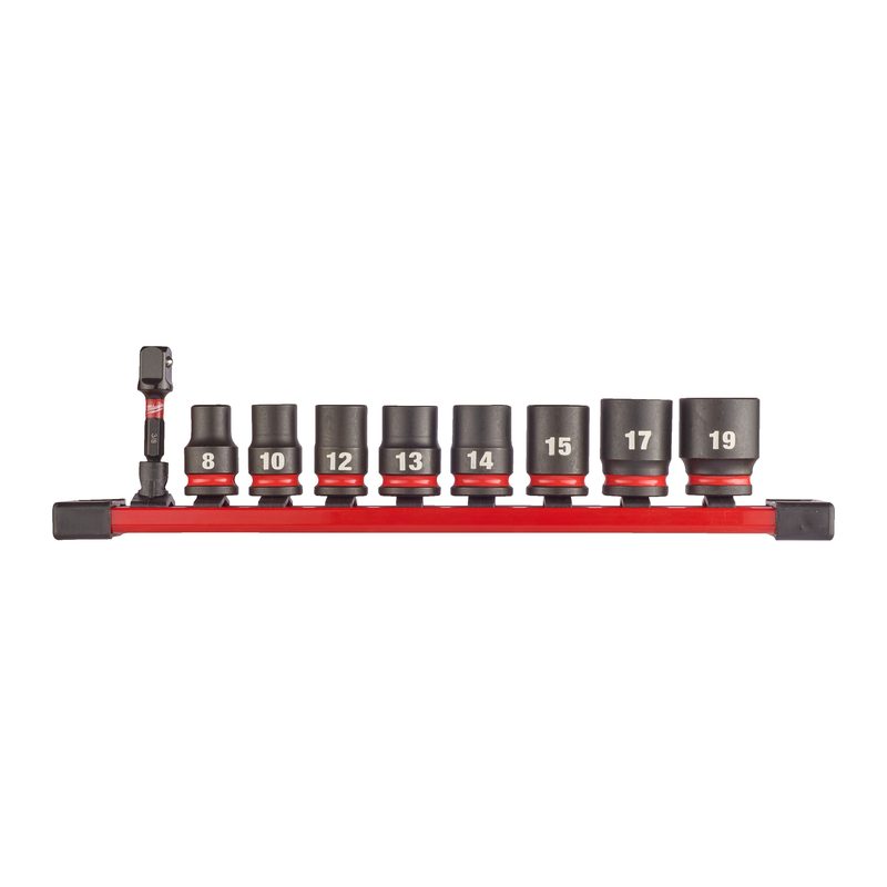 Milwaukee Sada průmyslových hlavic Shockwave 3/8" krátké - 9ks