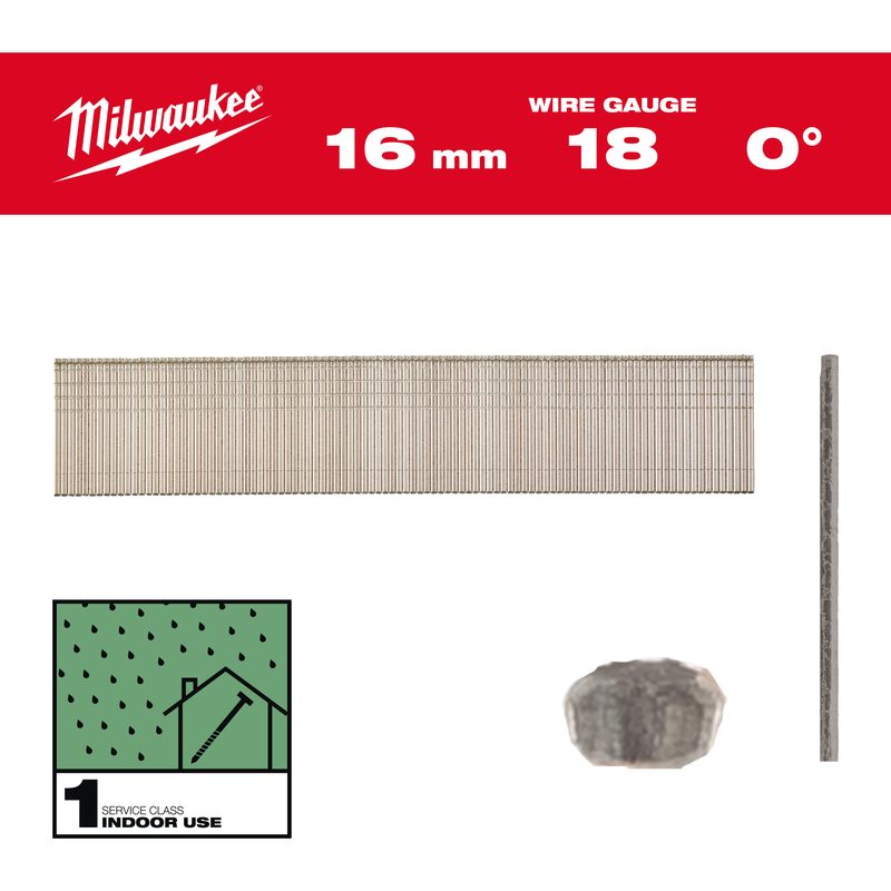 Milwaukee Brad Hřebíky 18G 16mm RC G SC1-10kpc