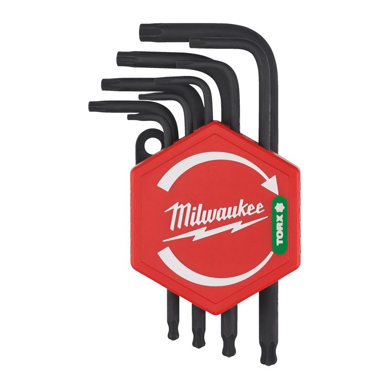 Milwaukee 9ks sada klíčů Torx zahnutých kompaktních