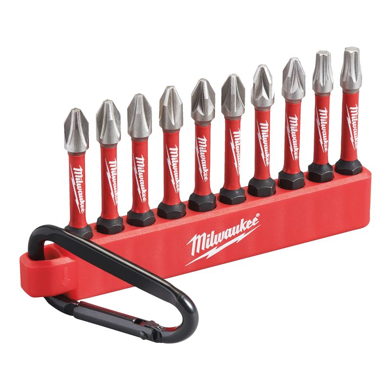 Milwaukee Sada bitů SHOCKWAVE - karabina 2 - 10ks/4xPH2, 4xPZ2, 1x TX20, 1x TX25