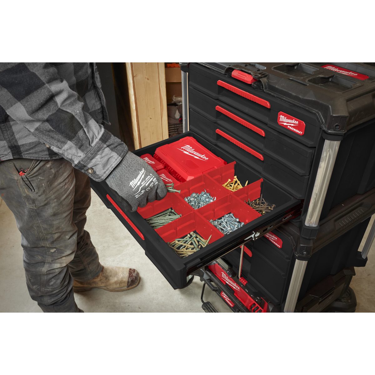 Milwaukee Packout Box se 4 zásuvkami