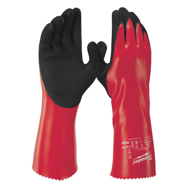 Milwaukee Rukavice pro práci s chemií s gripem 8/M, pár