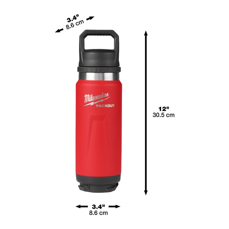 Milwaukee PACKOUT láhev 710 ml s víčkem - červená