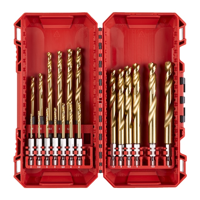 Milwaukee 19ks sada vrtáků Red Hex do kovu SWave HSS-G TiN