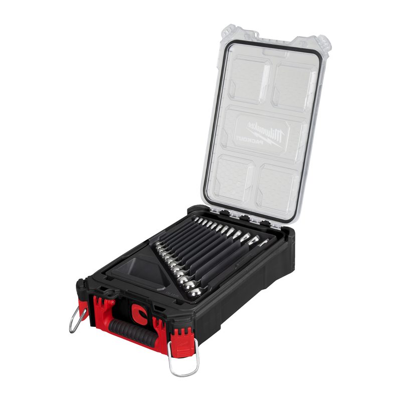 Milwaukee 15ks sada očkoplochých klíčů MAXBITE s kompaktním štíhlým organizérem PACKOUT