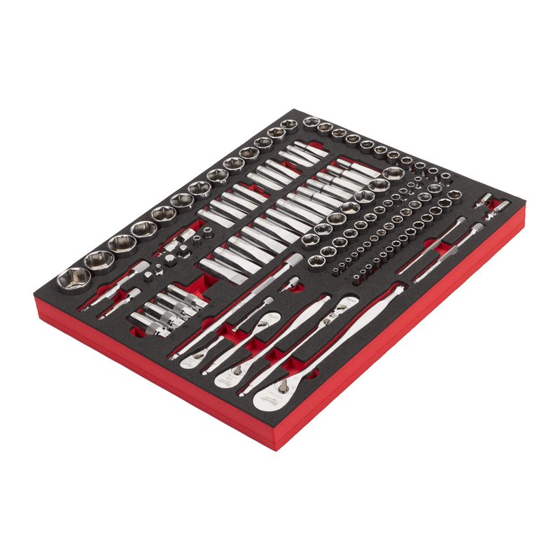 Milwaukee Sada vložek pro ráčnu a hlavice 1/4", 3/8", 1/2"