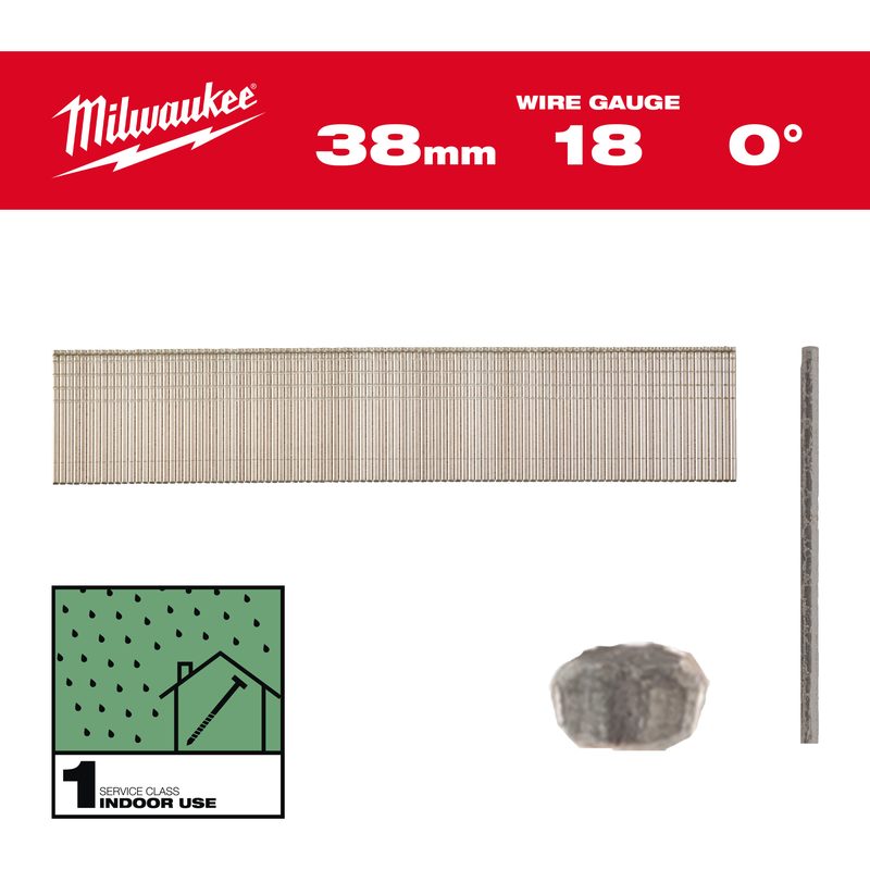 Milwaukee Kolářské hřebíky 18G/38mm/RC/G/SC1, 5000ks. bal.