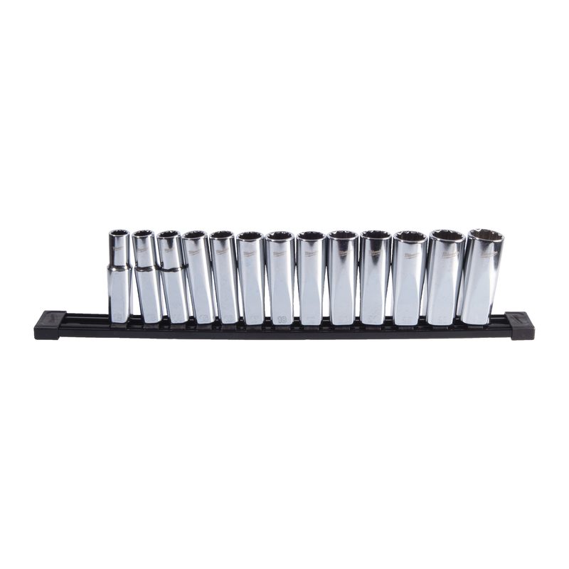 Milwaukee 13pc 1/2" Drive Deep 12-Point Socket Set - Metric
