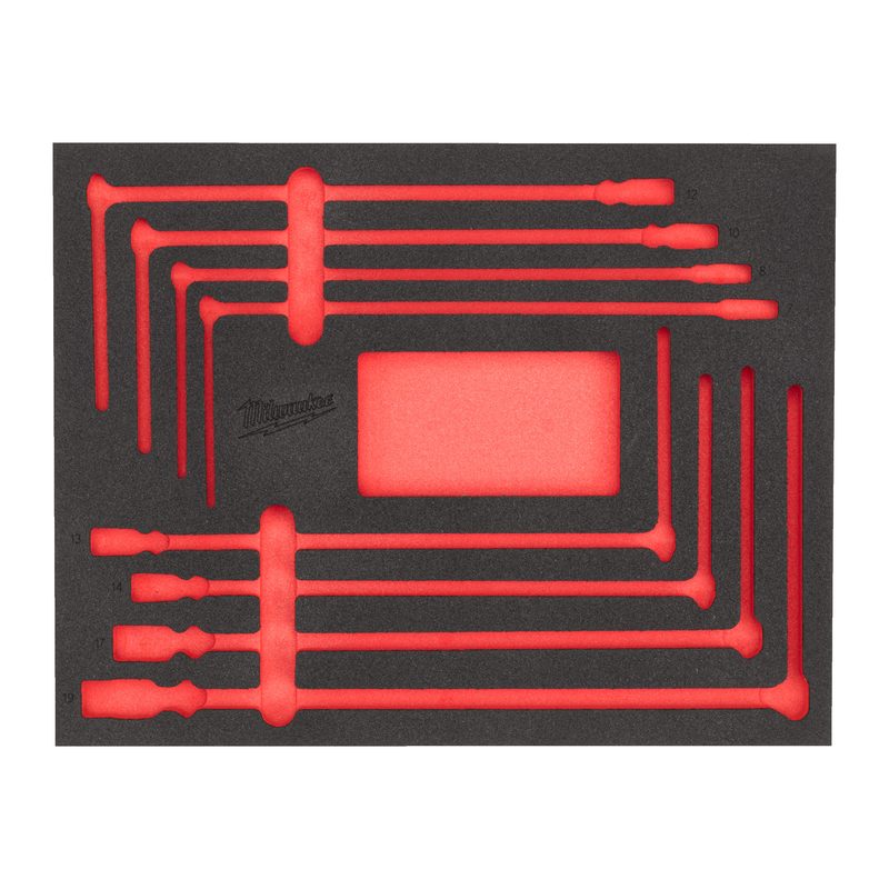 Milwaukee Repl. T-bar Handle Set Foam Insert 8pc
