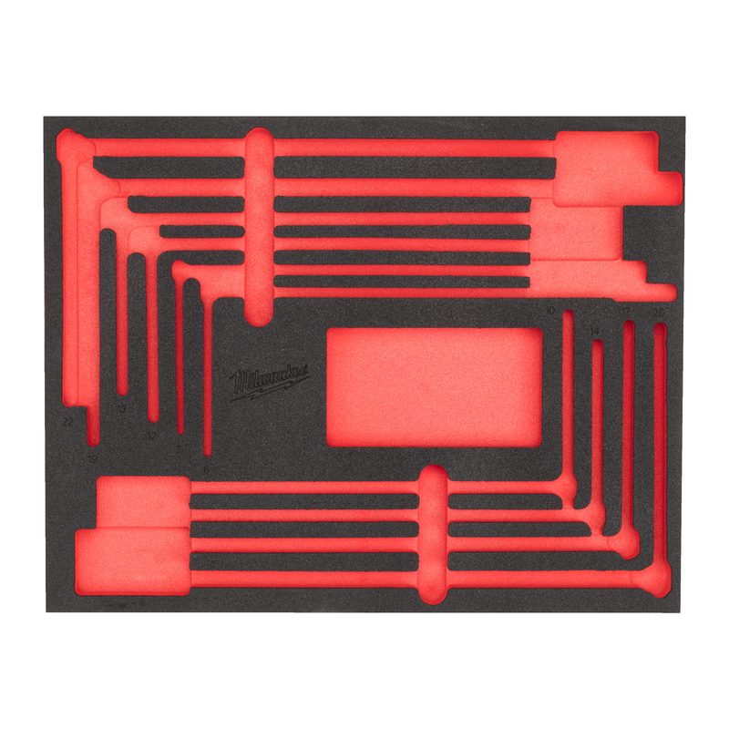 Milwaukee Repl.T-bar Handle Set Foam Insert 10pc