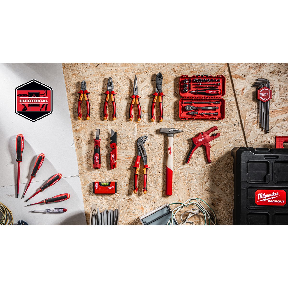 Milwaukee PACKOUT Elektrikářský Set 62 pc