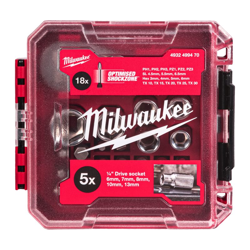 Milwaukee Sada 1/4 kompaktní ráčna kompatibilní s Packout