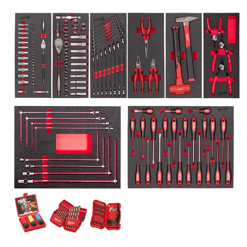 Milwaukee Pěnová vložka Master set automotive - 172ks