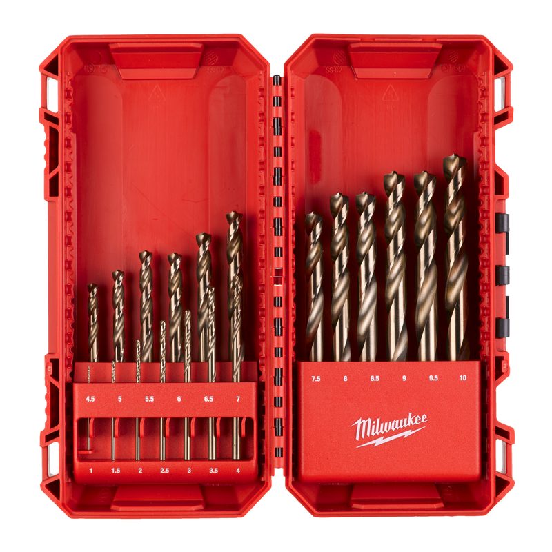 Milwaukee 19ks sada vrtáků do kovu RED COBALT HSS-Co