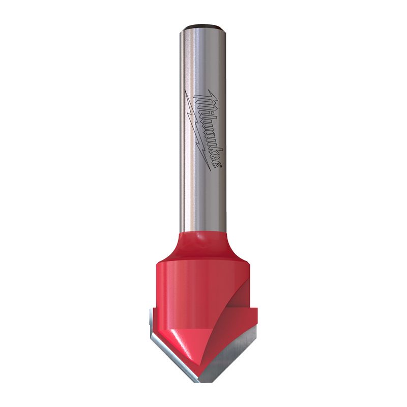 Milwaukee S8 V-drážkovací fréza na hliník 18 × 60 mm, stopka 8 mm – ⌀18 mm