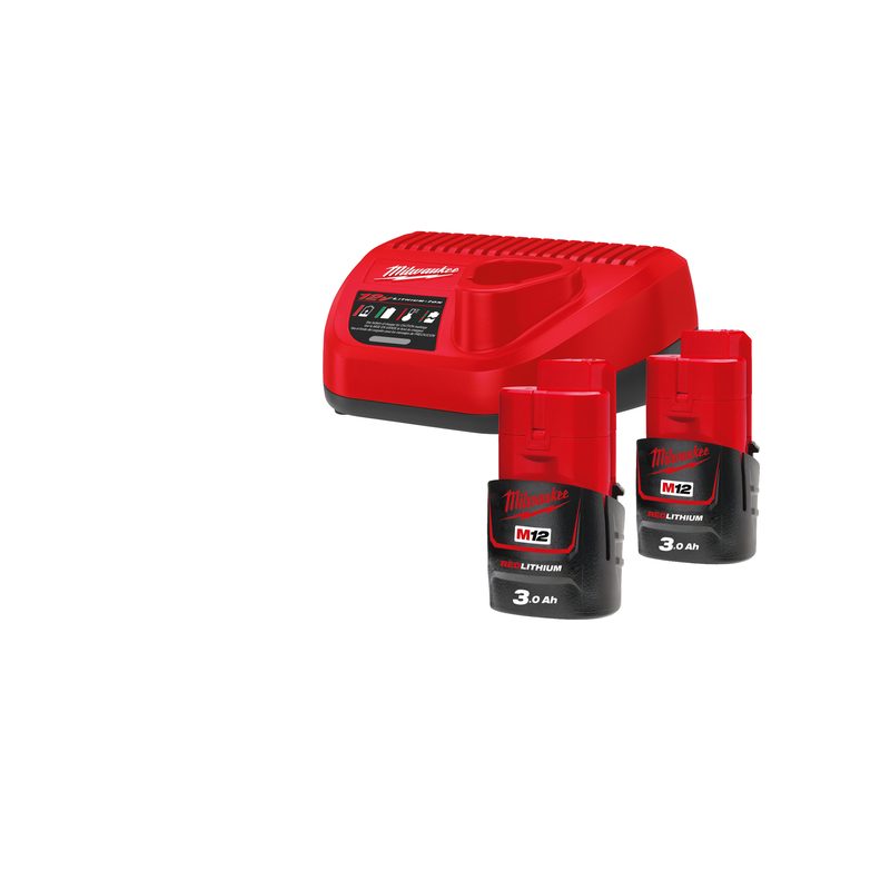 Milwaukee M12 NRG-302 M12 sada akumulátorů a nabíječky