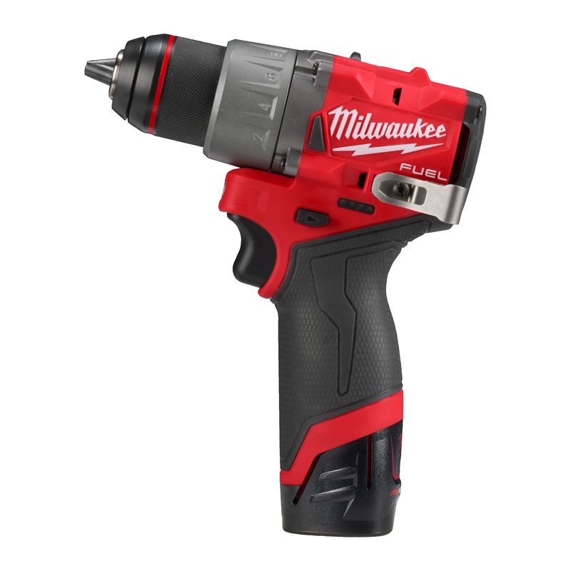 Milwaukee M12 FDD2-202X FUEL Aku vrtačka / šroubovák, 2x 2Ah baterie, nabíječka