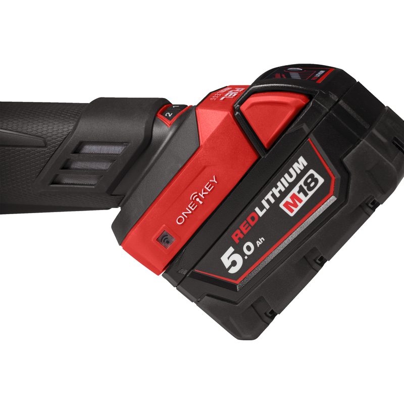 Milwaukee M18 FDGROVB-502X Přímá bruska s posuvným spínačem - Regulace otáček