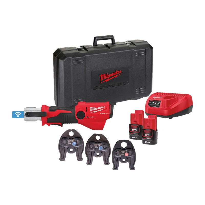 Milwaukee M12 ONEHPT-202CV-SET2 subkompaktní hydraulický lis s ONE-KEY