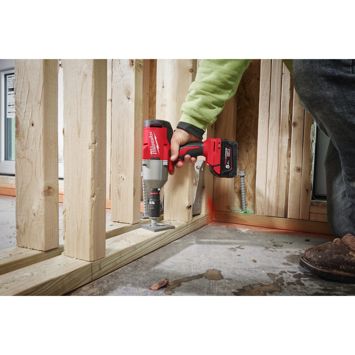Milwaukee M18 BLHIWF12-0X 1/2 rázový utahovák s pojistným kroužkem - 1627 Nm