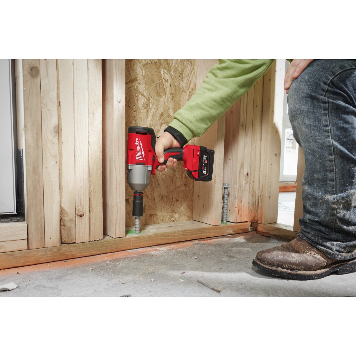 Milwaukee M18 BLHIWF12-0X 1/2 rázový utahovák s pojistným kroužkem - 1627 Nm