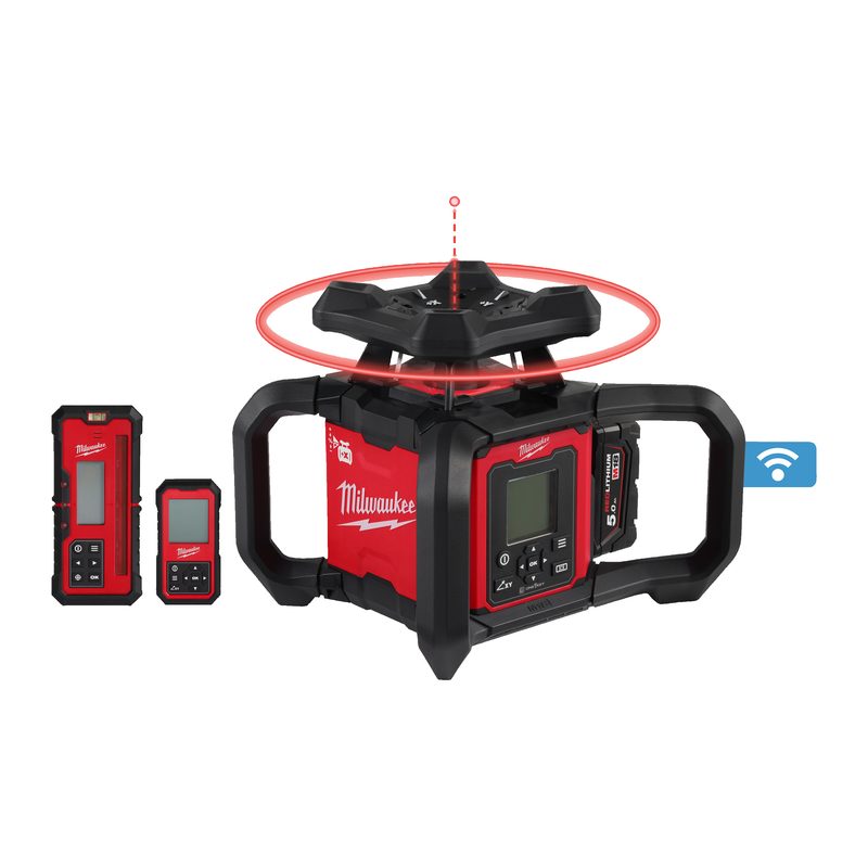 Milwaukee M18 RLOHV1200-201C Rotační laser duální nastavení sklonu, horizontální/ vertikální 1200m - ONE KEY