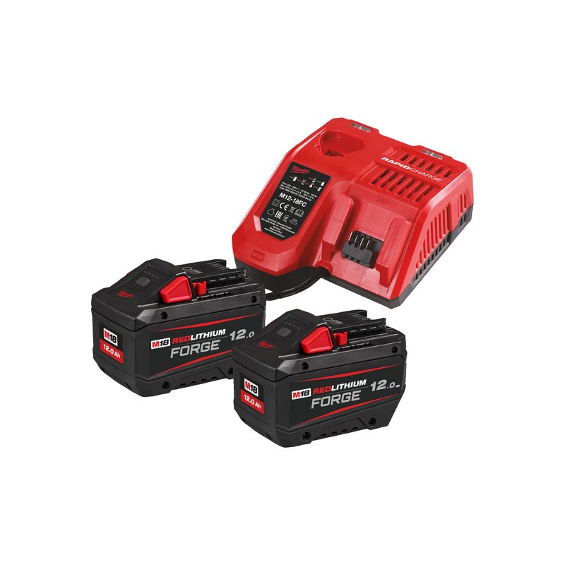 Milwaukee M18 FORGE NRG-122 Sada akumulátorů a nabíječky