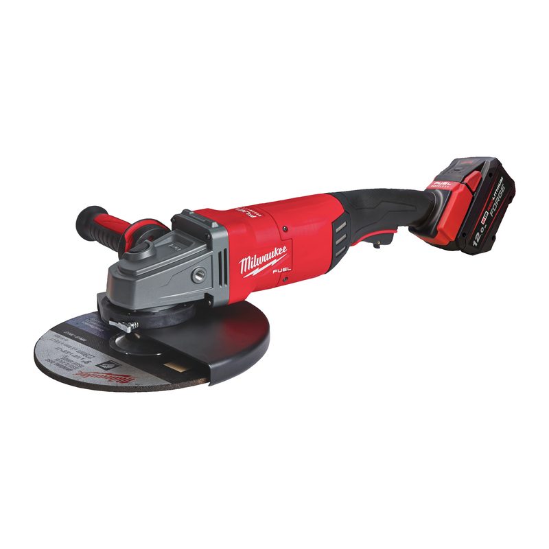 Milwaukee M18 FLAG230XPDB-121C 230 mm velká úhlová bruska s kolébkovým spínačem