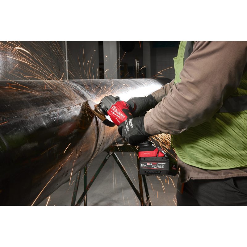 Milwaukee M18 FHSAGSVO125X-0X FUEL úhlová bruska s ONE-KEY – ⌀125 mm
