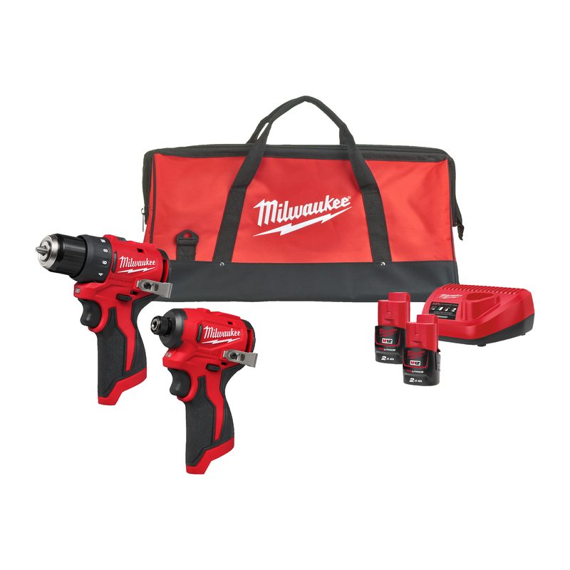 Milwaukee M12 BLPPD2D-202B Sada nářadí