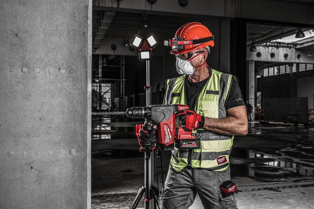 Milwaukee M18 ONEFHPXDEL-552C SDS plus 32 mm vrtací a sekací kladivo - ONE-KEY s odsáváním