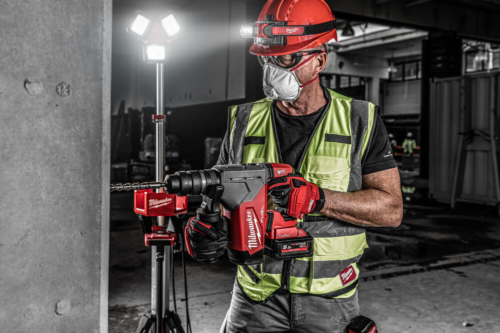 Milwaukee M18 ONEFHPXDEL-552C SDS plus 32 mm vrtací a sekací kladivo - ONE-KEY s odsáváním