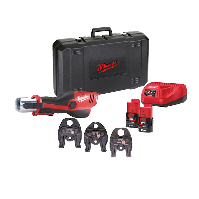 Milwaukee M12 HPT-202C M-KIT, Kompaktní hydraulický lis s čelistmi M